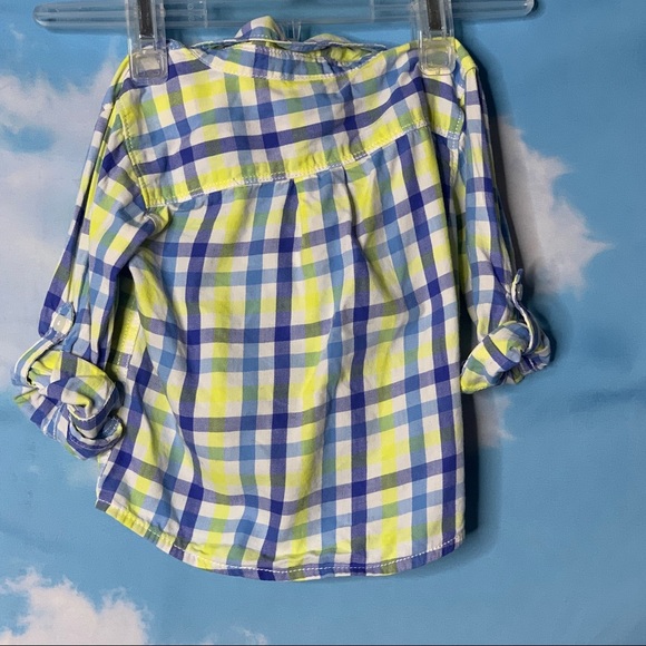 Gymboree- Yellow & Blue Button Up Top 12-18M - Picture 6 of 8